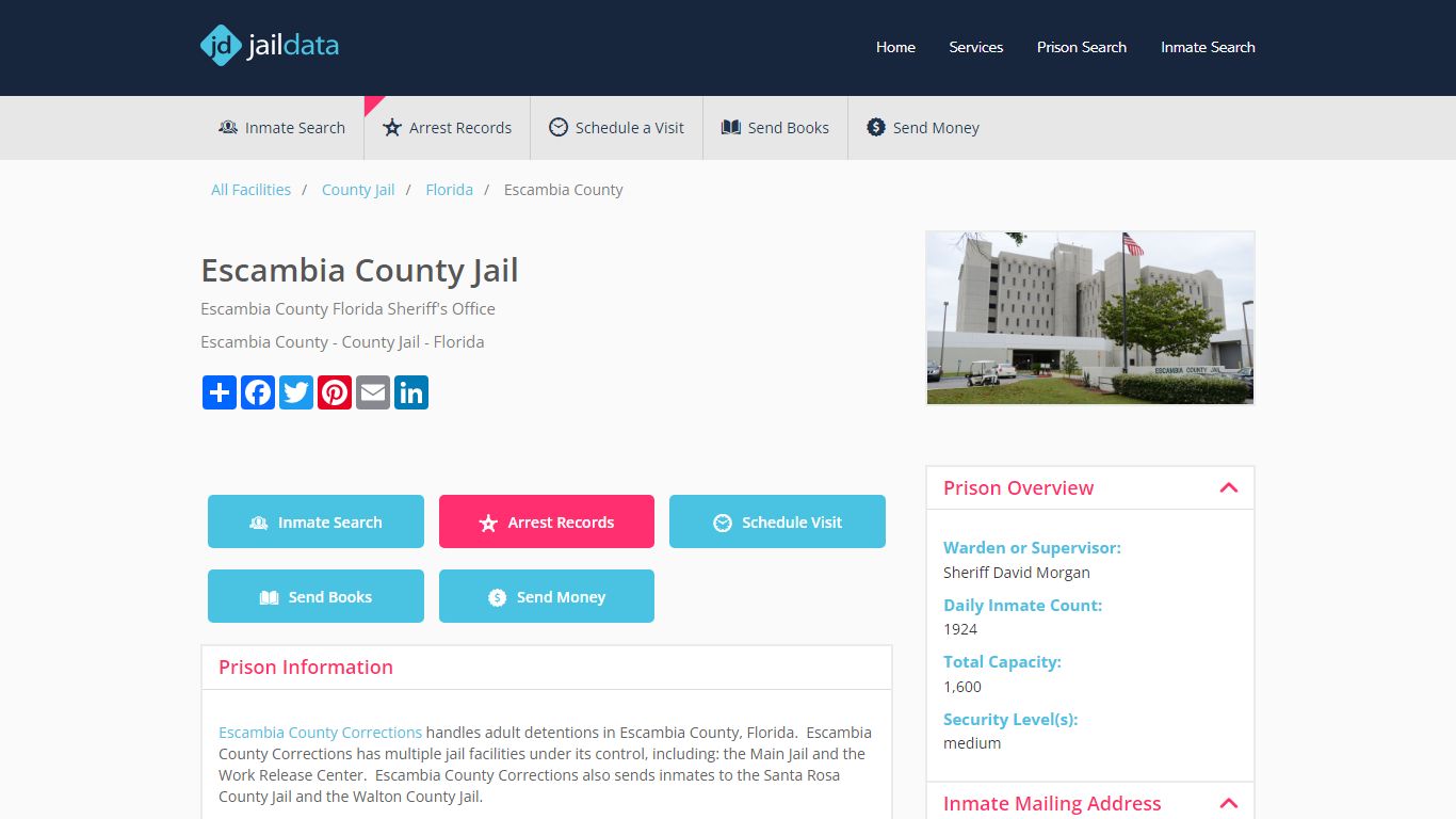Escambia County Jail: Jail View, Visitation, Commissary, Bail & More